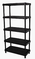 BLOCKER BR3805ЧР EXPERT вентилируемый 90*45 5 полок черный Этажерка