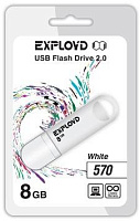 EXPLOYD 8GB 570 белый [EX-8GB-570-White] USB флэш-накопитель