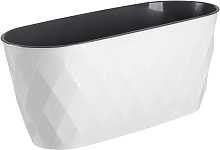 HOMVER Laurel 354х152х150мм, 5л с дренажной вставкой (белый) 221611129/01 Горшок цветочный HOMVER Laurel 354х152х150мм, 5л с дренажной вставкой (белый