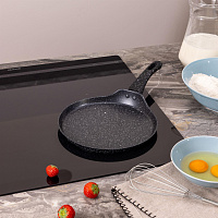 AGNESS 932-522 BLACK MARBLE блинная с а/приг.покрытием 22Х2см индукция Сковорода