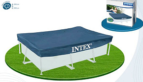 INTEX Защитный тент (ДЛЯ КАРКАСНЫХ БАССЕЙНОВ 300Х200см) 28038 Тент для бассейна INTEX Защитный тент (ДЛЯ КАРКАСНЫХ БАССЕЙНОВ 300Х200см) 28038