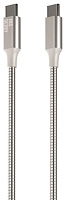 AKSBERRY (6900288580017) X161 Spring USB C - USB C, support 20V/5A, 100W, 1м в металлической оплетке, серебристый Дата-кабель USB C - USB C