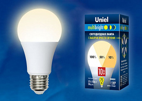 UNIEL (UL-00002371) LED-A60-10W/WW/E27/FR/MB PLM11WH
