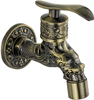 САНАКС 92551 Кран водоразборный на 1/2'', 10 см от стены, металлокерамика, с аэратором, цвет БРОНЗА Сантехника