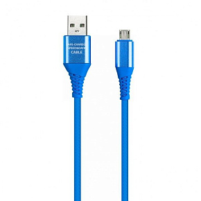 SMARTBUY (iK-3112ERG blue) Type C кабель в рез.оплет. Gear, 1м - синий Кабель