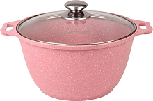 KUKMARA к41tsr а/пр литая 4,0л стекл/кр Trendy style rose Кастрюля