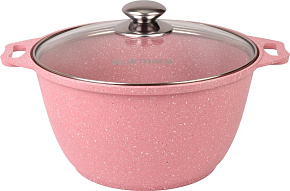 KUKMARA к41tsr а/пр литая 4,0л стекл/кр Trendy style rose Кастрюля