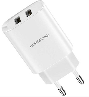 BOROFONE (6931474741165) BN2 White СЗУ 2USB 2.1A СЗУ