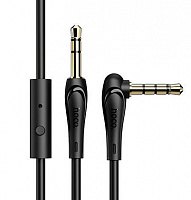 HOCO (6931474713421) UPA15 3.5mm (m) - 3.5mm (m)+ микрофон 1.0m - черный AUX-кабель