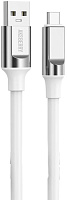 AKSBERRY (6900291880012) X159 Silicone USB-A Type-C, белый Кабель