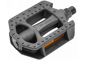 STELS Педали FP-820B, ось 9/16" со светоотражателями, пластиковые чёрные 360126 KU118286 Педали