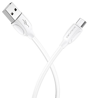 BOROFONE (6931474701787) BX19 USB-microUSB 2.4A 1м белый Кабель