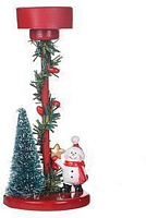 ВОЛШЕБНАЯ СТРАНА Подсвечник Снеговик у ёлки (110243)
