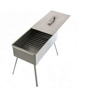 PALISAD Коптильня двухъярусная 500X270X175 мм, 0,8 мм, с поддоном, на ножках, Россия CAMPING 69527 Коптильня