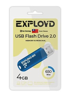 EXPLOYD EX-4GB-650-Blue USB флэш-накопитель