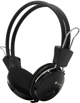 OKLICK Наушники с микрофоном Оклик HS-M200 черный 1.8м накладные оголовье (1532011)