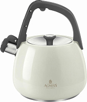 AGNESS 948-1005 со свистком 2,5л, термоаккумулирующее дно, 304 сталь, индукция