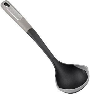 MALLONY Половник CHEF с двумя носиками для слива из нейлона с силиконовым краем (108328)