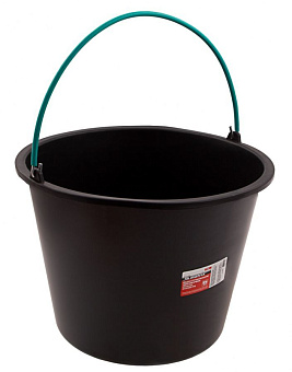 MATRIX Ведро строительное пластмассовое 16 л, ударопрочное, обрезиненная ручка 81463 Ведро