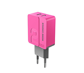 MORE CHOICE (4627151191898) NC46i СЗУ 2USB 2.4A для Apple 8-pin - 1м Pink СЗУ