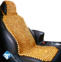 NOVA BRIGHT массажная с подголовником (деревянная, покрытая светлым лаком) (128х48см) 48447 Накидка на сидение NOVA BRIGHT массажная с подголовником (