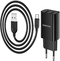 BOROFONE (6931474739193) BA53Aa Black СЗУ 2USB 2.1A СЗУ