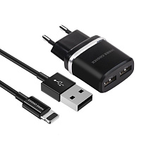 MORE CHOICE (4627151190013) NC22i СЗУ 2USB 2.4A для 8-pin Black СЗУ