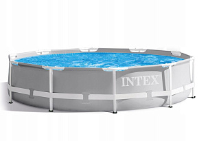 INTEX Бассейн каркасный 305х76см.Круглый,белый . (в коробке) Арт.26700NP Бассейн каркасный