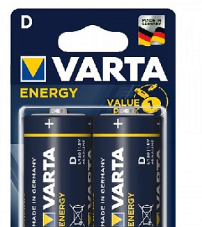 VARTA LR20 D BL2 ENERGY ALKALINE 1.5V (4120) (4120229412) Элементы питания