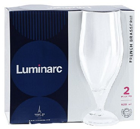 LUMINARC ФРАНЦУЗСКИЙ РЕСТОРАНЧИК наб. бокалов для пива 2шт 620мл (N6027) (2) Посуда