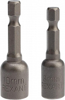 KRANZ (KR-92-0402-2) Ключ-насадка магнитная 1/4 8х48 мм + 10х48 мм (2 шт./уп.) ключ-насадка