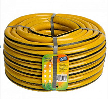 ГИДРОАГРЕГАТ Шланг поливочный Д=3/4" (25м) арм., 3-х слойный желтый с черной полосой Шланг
