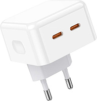 BOROFONE (6941991101113) BA76A 2Type-C 3.0A PD 35W , White СЗУ BOROFONE (6941991101113) BA76A 2Type-C 3.0A PD 35W , White