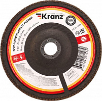 KRANZ (KR-90-0023) Круг лепестковый торцевой, P80, 180х22,2мм Торцевой круг
