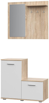 НК-МЕБЕЛЬ FUN КП-1 комплект мебели для прихожей Дуб сонома/Белый 71337652 (1 кор.) Прихожая