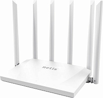 NETIS Wi-Fi роутер NC63, Wi-Fi 5, AC1200, 2.4/5ГГц, 3 LAN, белый