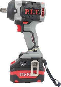 P.I.T. Гайковерт IMPACT аккум. бесщеточный PIW20H-600A/2 (20В, 600Нм, 1/2", 3ск, 0-2800уд/мин,2х4Ач)