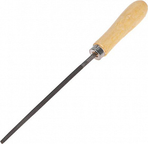 KRANZ (KR-12-4123) Напильник круглый 150 мм, деревянная ручка Напильник