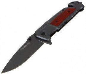 ЕРМАК Нож туристический складной, 23,5см, нерж. сталь, дерево (118-176)