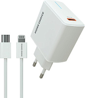 MORE CHOICE (4610196408922) NC60i СЗУ 1USB-C 3.0A PD 20W быстрая зарядка для Lightning 8-pin Type-C White СЗУ