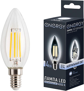 ENERGY LED С35F-4-E14-4000 (109295) Лампа светодиодная