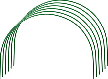 GRINDA 422309-100-095 Дуги для парника покрытие ПВХ, 2,5м, 6шт Дуги