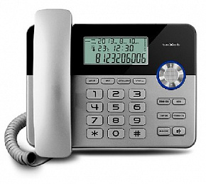 TEXET TX-259 черный/серебристый Телефон проводной