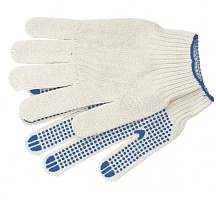 СИБРТЕХ Перчатки трикотажные, ПВХ-покрытие "Точка", 7 класс, Россия 67703 Перчатки СИБРТЕХ Перчатки трикотажные, ПВХ-покрытие "Точка", 7 класс, Россия