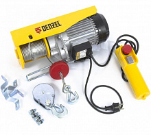 DENZEL 52014 Тельфер электрический TF-800, 0,8 т, 1300 Вт, высота 12 м, 8 м/мин/ Тельфер