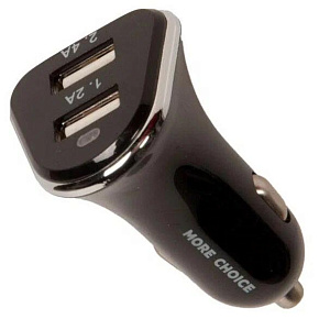 MORE CHOICE (4627151191393) AC22i 2USB 2.4A для 8-pin Black АЗУ MORE CHOICE (4627151191393) AC22i 2USB 2.4A для 8-pin Black