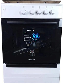 VESTA Bergamo VGG 10-G ГК дух с VD белый Газовая плита VESTA Bergamo VGG 10-G ГК дух с VD белый