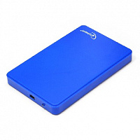 GEMBIRD (13137) EE2-U2S-40P-B внешний корпус 2.5", синий, USB 2.0, SATA, пластик корпус для жёстких дисков