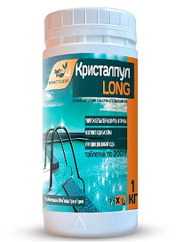 BESTWAY Таблетки Кристалпул LONG 200г., для бассейнов, 1 кг. бассейн