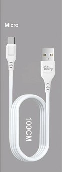 AKSBERRY (6900203260017) X153 для MICROUSB 2.4A белый USB кабель